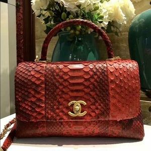 Chanel snakeskin medium bag